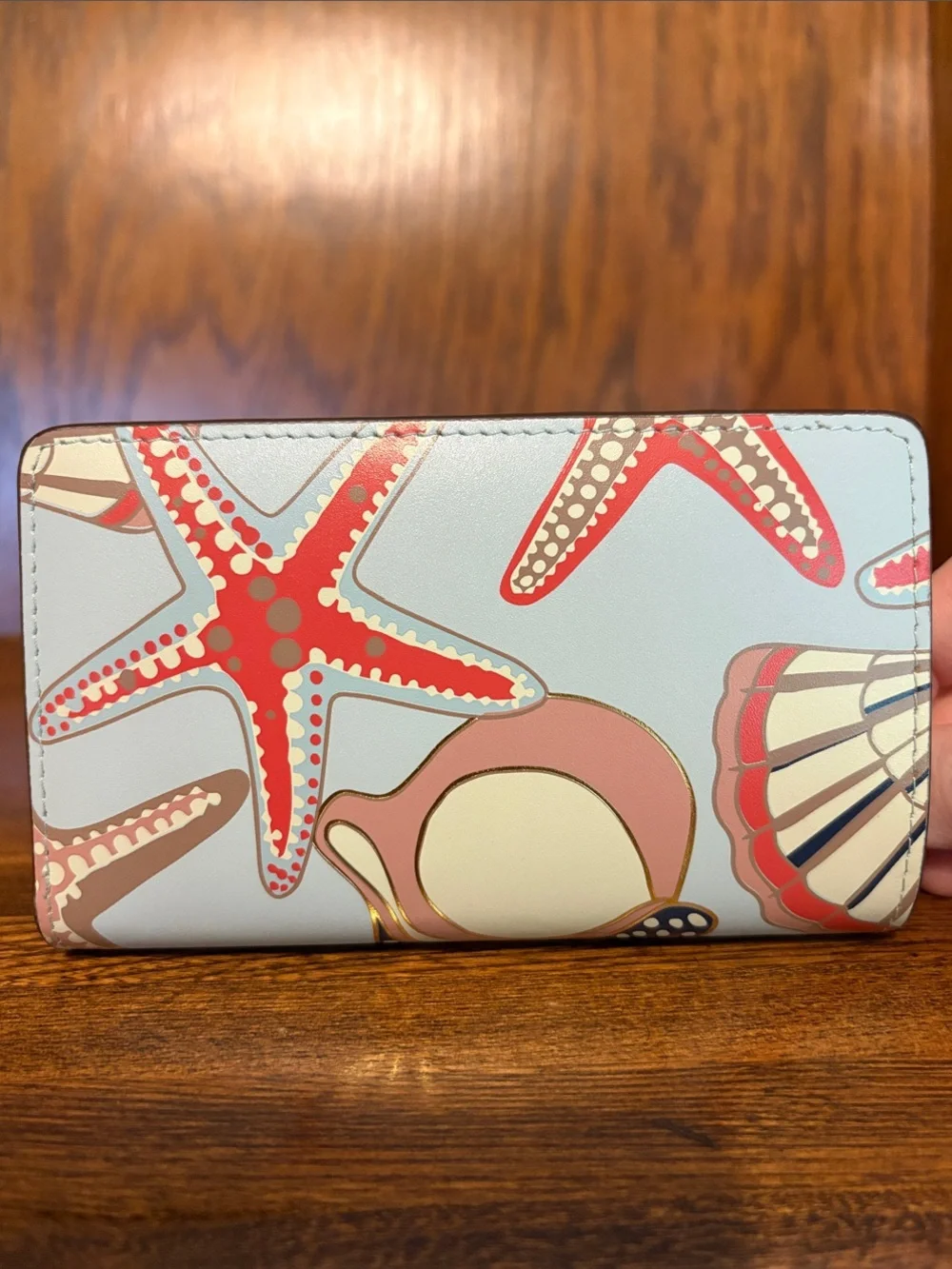 NWT-Radley London-Picton Place-Medium Bifold Wallet-Seashell Pattern-$108